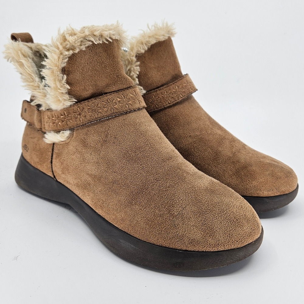 JBU by Jambu Women Nomadic Faux Fur Lined Ankle Boot Water Resistant Brown Sz 6M